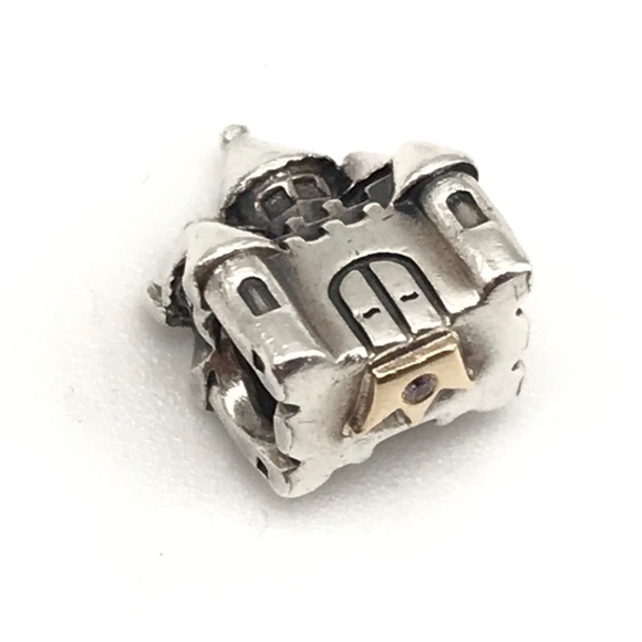 Pandora 925 14K Two Tone Happily Ever After After Princess Castle Bead Charm - Picture 2 of 7